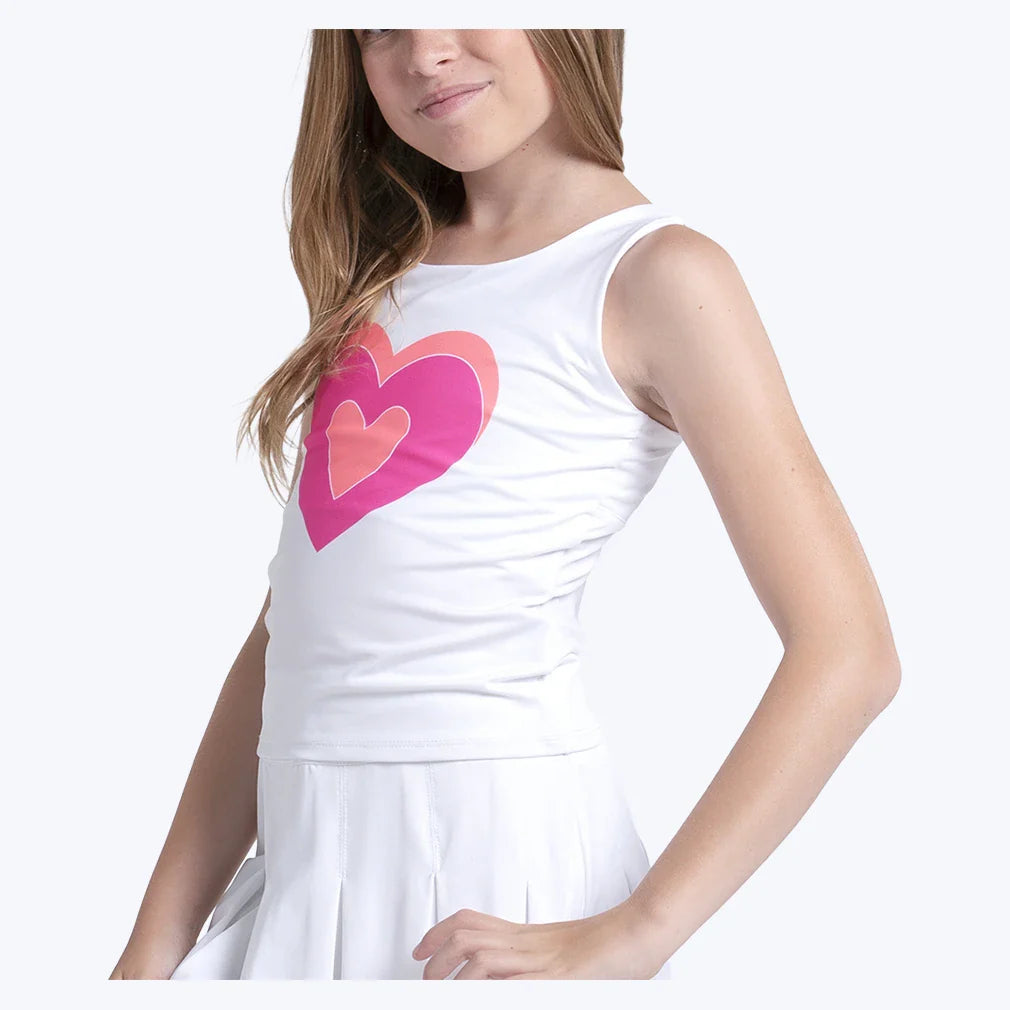 Girls' Glow Set Tennis Tank White