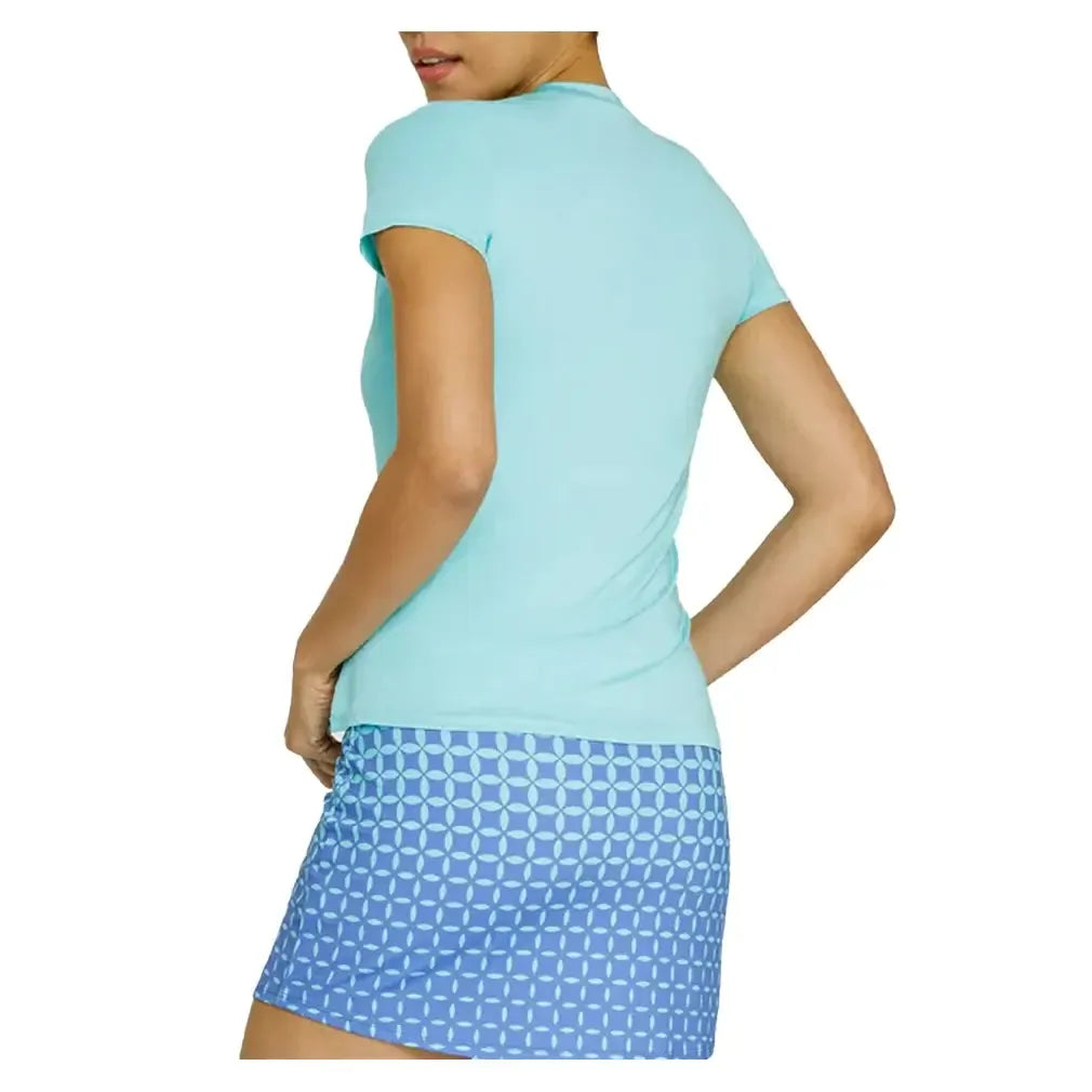 Women's Hawthorne Short Sleeve Tennis Top Aqua Sky