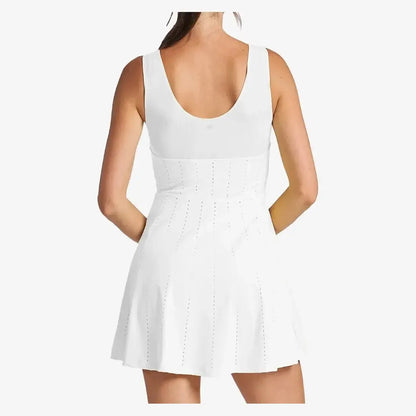 Women's Endure Perforated Zip Tennis Dress White