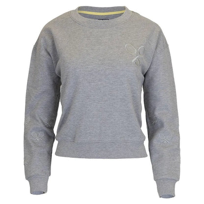 Women's The Sleeves Tennis Sweatshirt Grey-Apparel-CourtLife-TEN-RAC-GRY-F24-Tennis Express