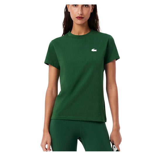 Women's Core Performance Tennis Tee Green-Apparel-Lacoste-TF9246-132-Tennis Express