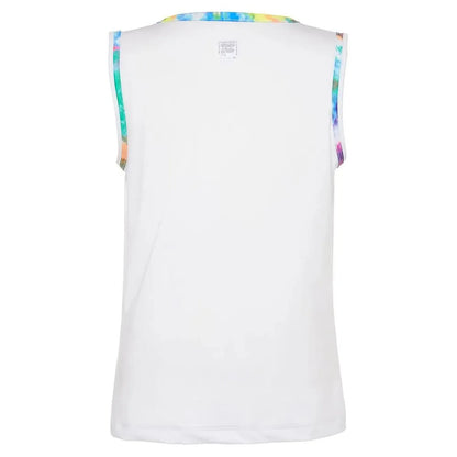 Girls' Full Back Tennis Tank White and Tie Dye