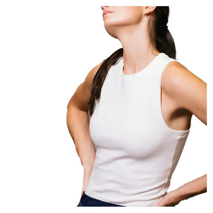 Women's Classic Crew Neck Tennis Tank White