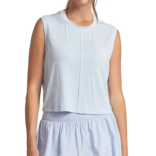 Women's Overlap Back Tennis Top Bay Blue-Apparel-Thrive Societe-TK4082563_BAYBLUE-Tennis Express