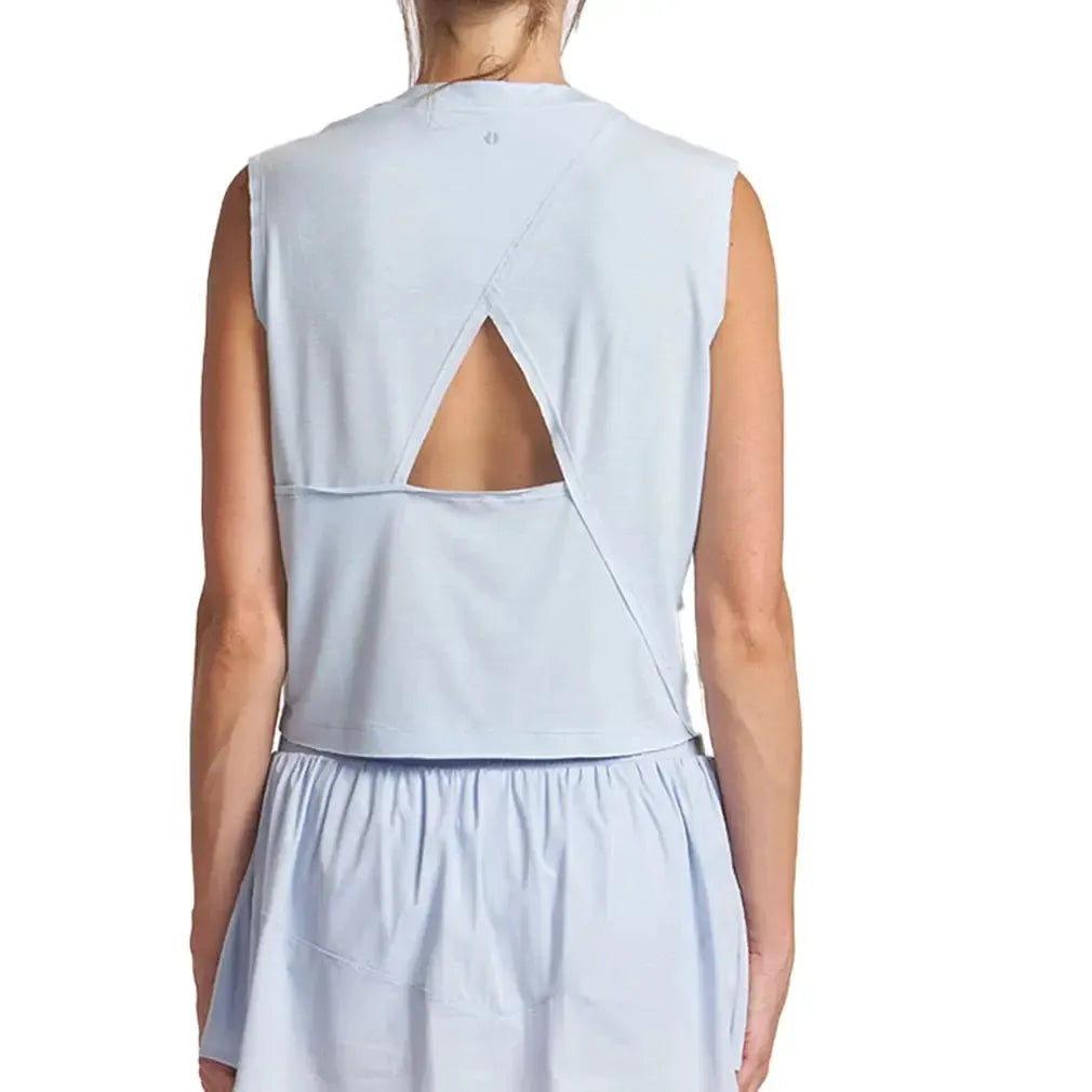 Women's Overlap Back Tennis Top Bay Blue