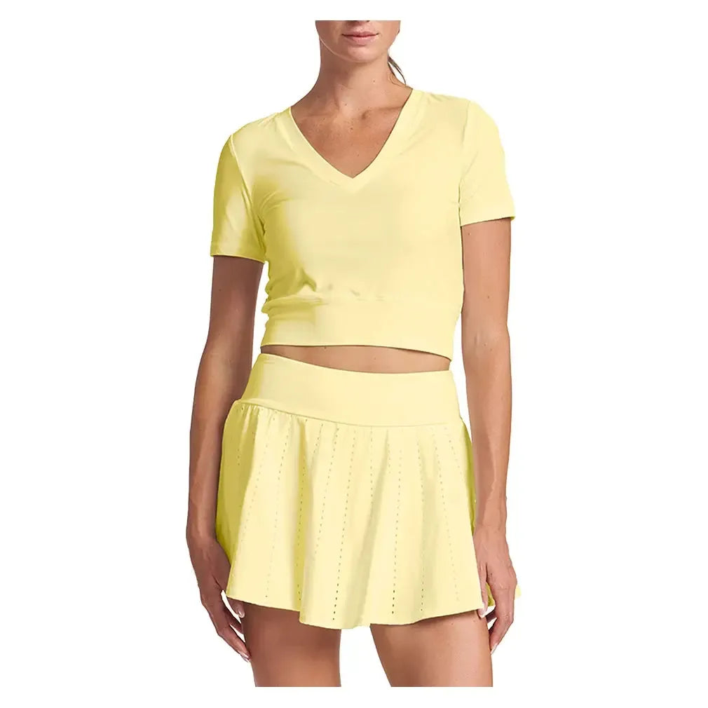 Women's Double-V Crop Tennis Top