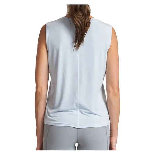 Women's Contrast Stitch Muscle Tennis Tank Bay Blue