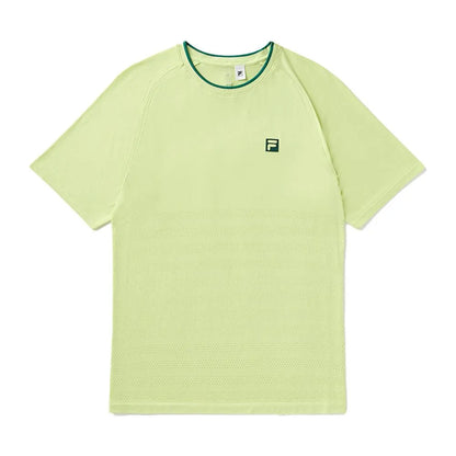 Men's Center Court Ace Seamless Tennis Crew Shadow Lime and Rainforest
