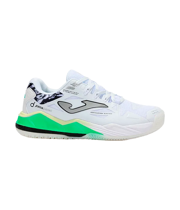 Padel Shoes Joma Spin Men 2502 White/Green 2025