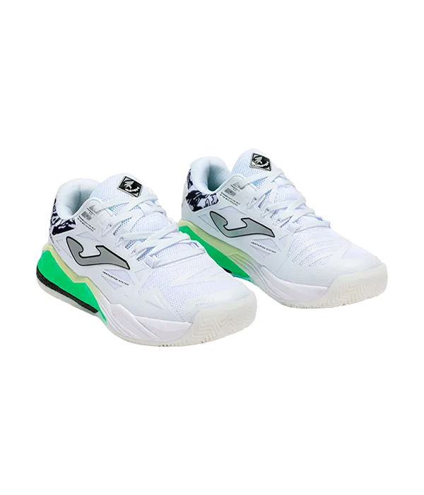 Padel Shoes Joma Spin Men 2502 White/Green 2025