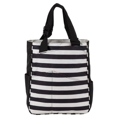 Original Tennis Tote Stripes Black and Coconut