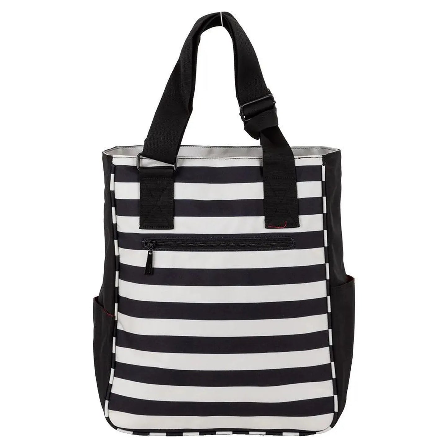 Original Tennis Tote Stripes Black and Coconut