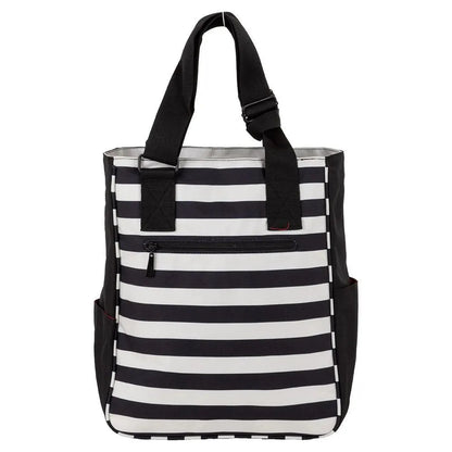 Original Tennis Tote Stripes Black and Coconut