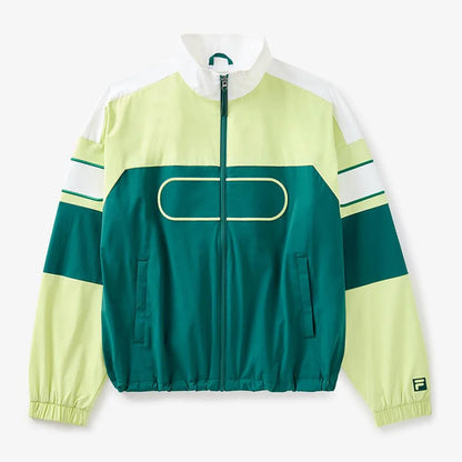 Unisex Center Court Ace Podium Tennis Jacket Rainforest and Shadow Lime
