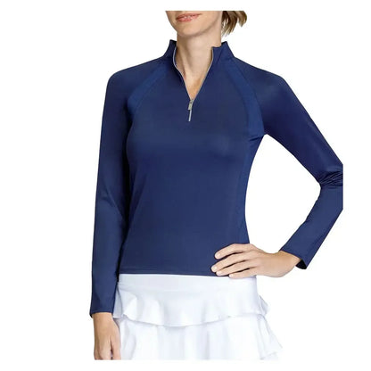 Women's Imelda Long Sleeve 3/4 Zip Tennis Top-Apparel-Tail-TX2969-B-b-3-Tennis Express
