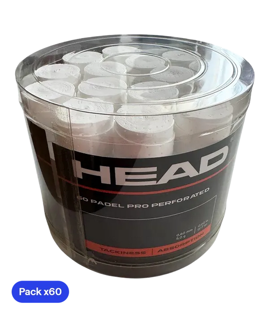 Tambor Overgrips HEAD Padel Pro Perforado White (x60)