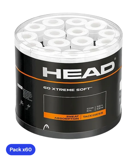 Tambor Overgrips HEAD Xtreme Soft Blancos (x60)
