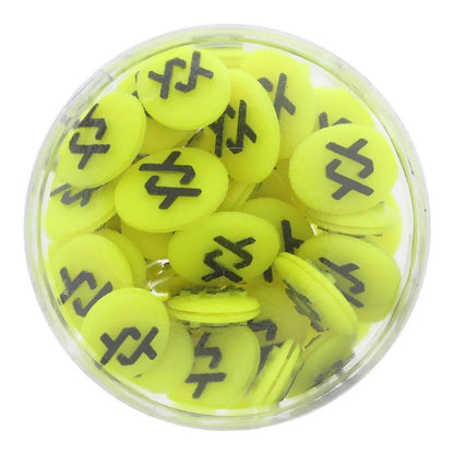 Vibrastops Tennis Dampeners 48 Piece Neon Yellow and Black