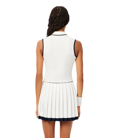 Vestido Lacoste Blanco/Azul Marino 2025