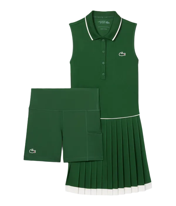 Vestido Lacoste Verde/White 2025