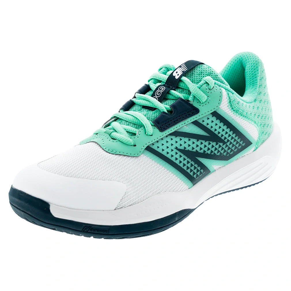 Women's 696v6 2E Width Tennis Shoes White and Deep End