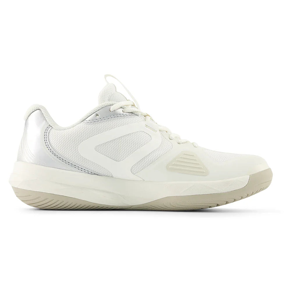 Women's FuelCell 796v5 2E Width Tennis Shoes Sea Salt and Metallic Silver 877 C