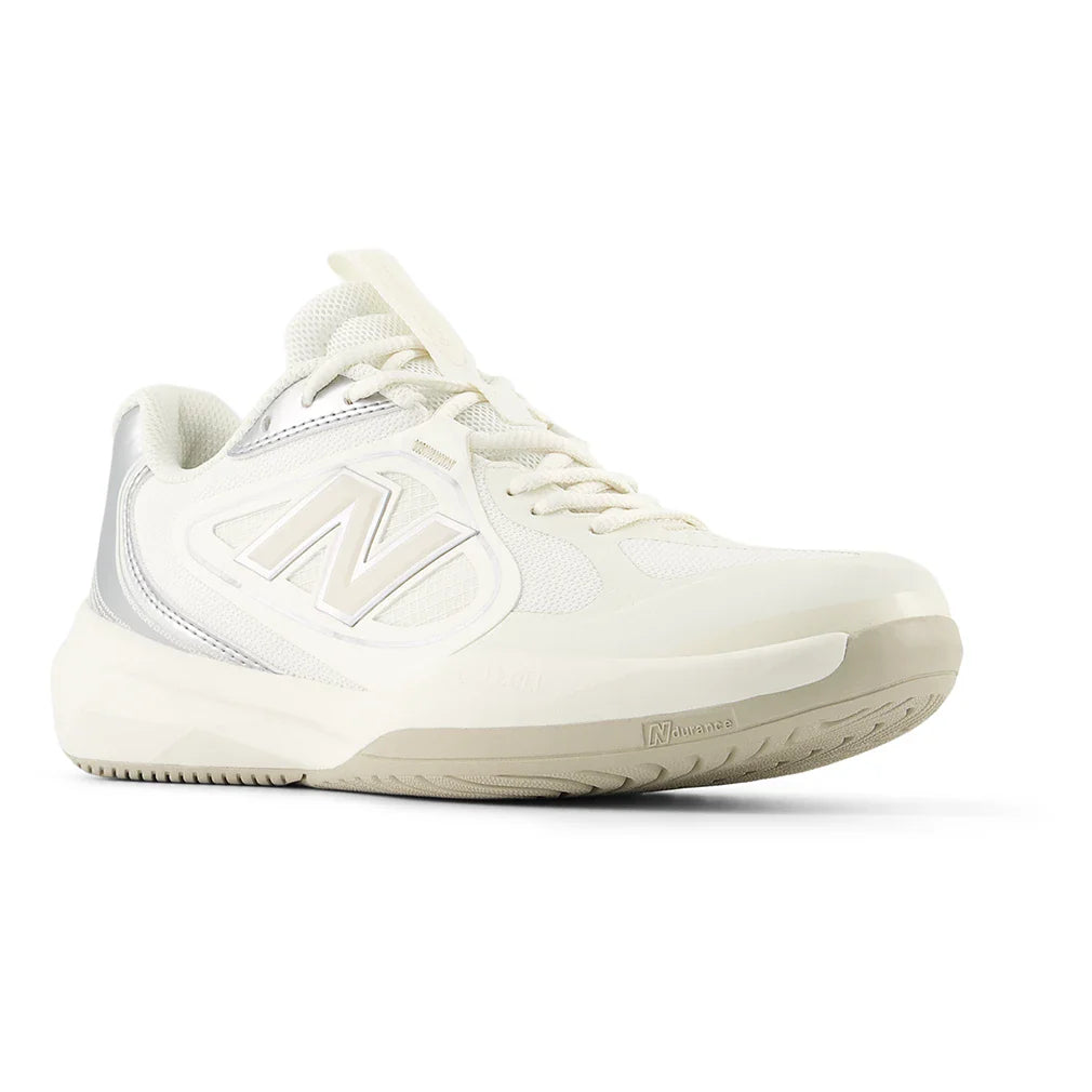Women's FuelCell 796v5 D Width Tennis Shoes Sea Salt and Metallic Silver 877 C