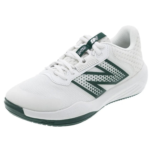 Women's 696v6 B Width Tennis Shoes White and Marsh Green-Footwear-New Balance-WCH696A6B-F24_63dab14c-2c76-4f40-8d98-3b7d907703e1-Tennis Express