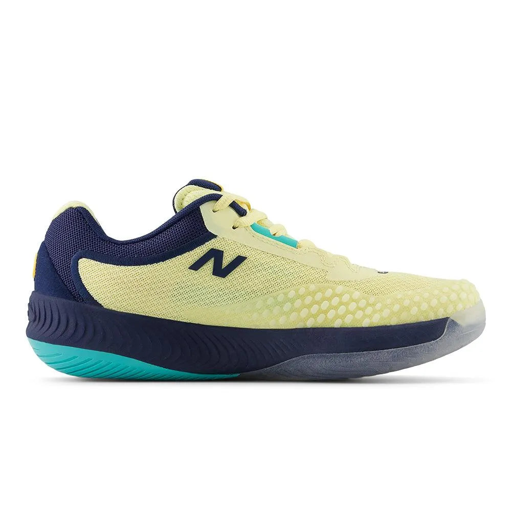 Women's FuelCell 996v6 B Width Tennis Shoes Parchment and Navy
