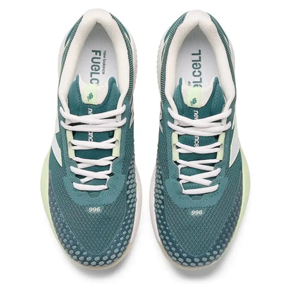 Women's FuelCell 996v6 B Width Tennis Shoes New Spruce and White