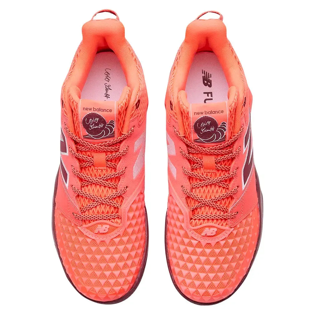 Women's Coco CG2 B Width Tennis Shoes Urgent Red and Monarch Burgundy