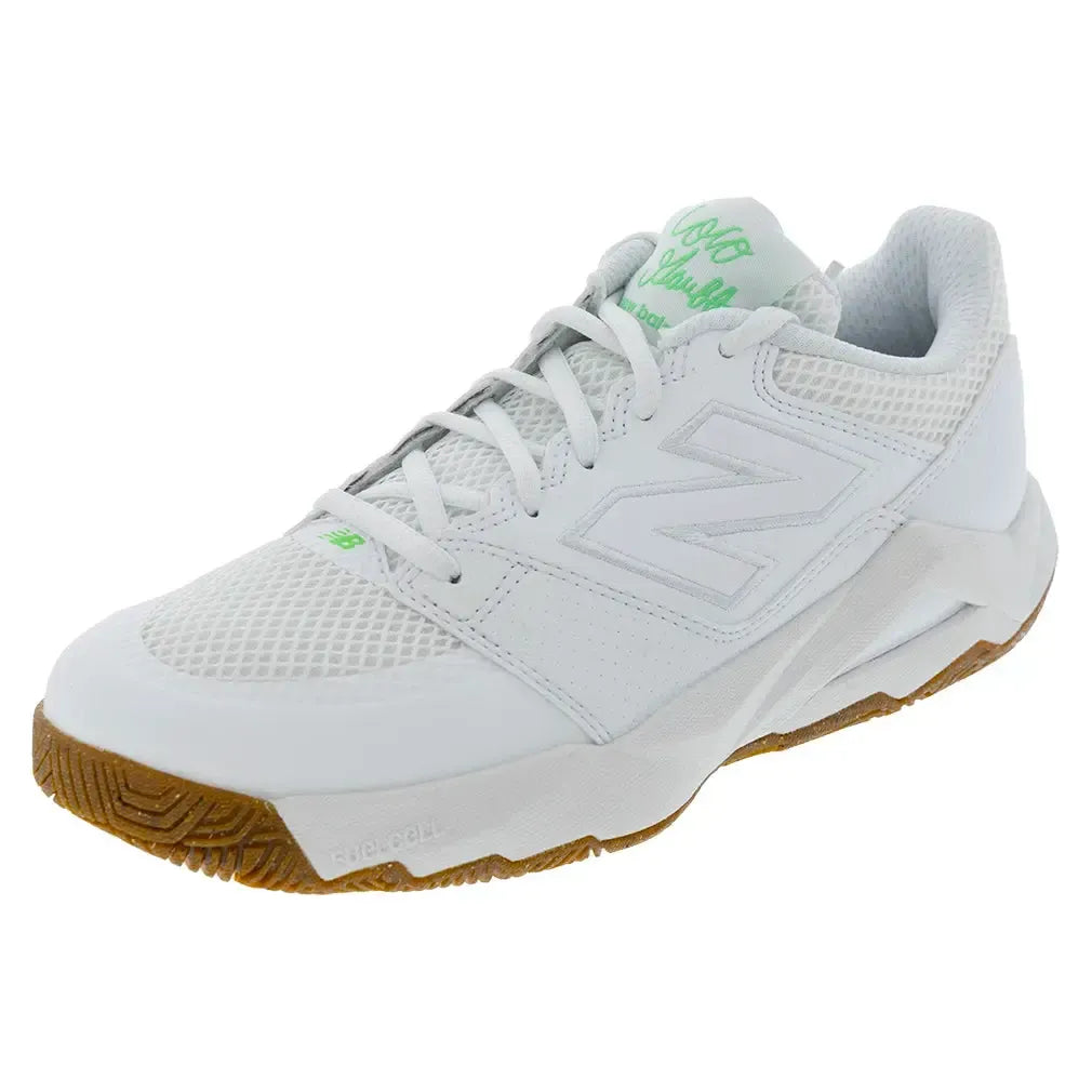 Women's FuelCell Delray D Width Tennis Shoes White and Green Apple-Footwear-New Balance-WCHCODG2D-U25copy-1-[Sku]-Tennis Express
