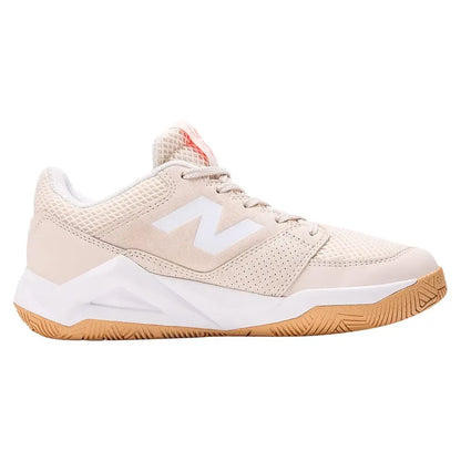 Women's Coco Delray D Width Tennis Shoes Bisque and Urgent Red