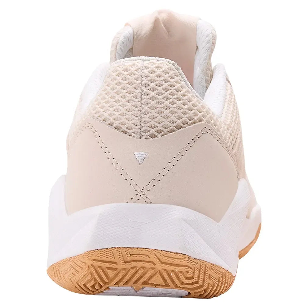 Women's Coco Delray B Width Tennis Shoes Bisque and Urgent Red