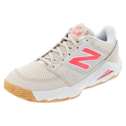 Women's Coco Delray D Width Tennis Shoes Bisque and Urgent Red-Footwear-New Balance-WCHCODUSD-F25-Tennis Express