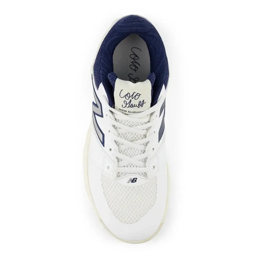 Women's FuelCell Delray D Width Tennis Shoes White and Navy