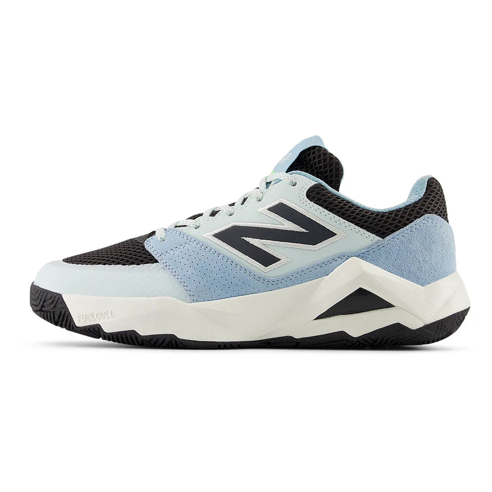Women's Coco Delray D Width Tennis Shoes Glint Blue and Black