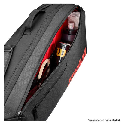 Clash V3 3 Pack Super Tour Tennis Racquet Bag Black and Infrared