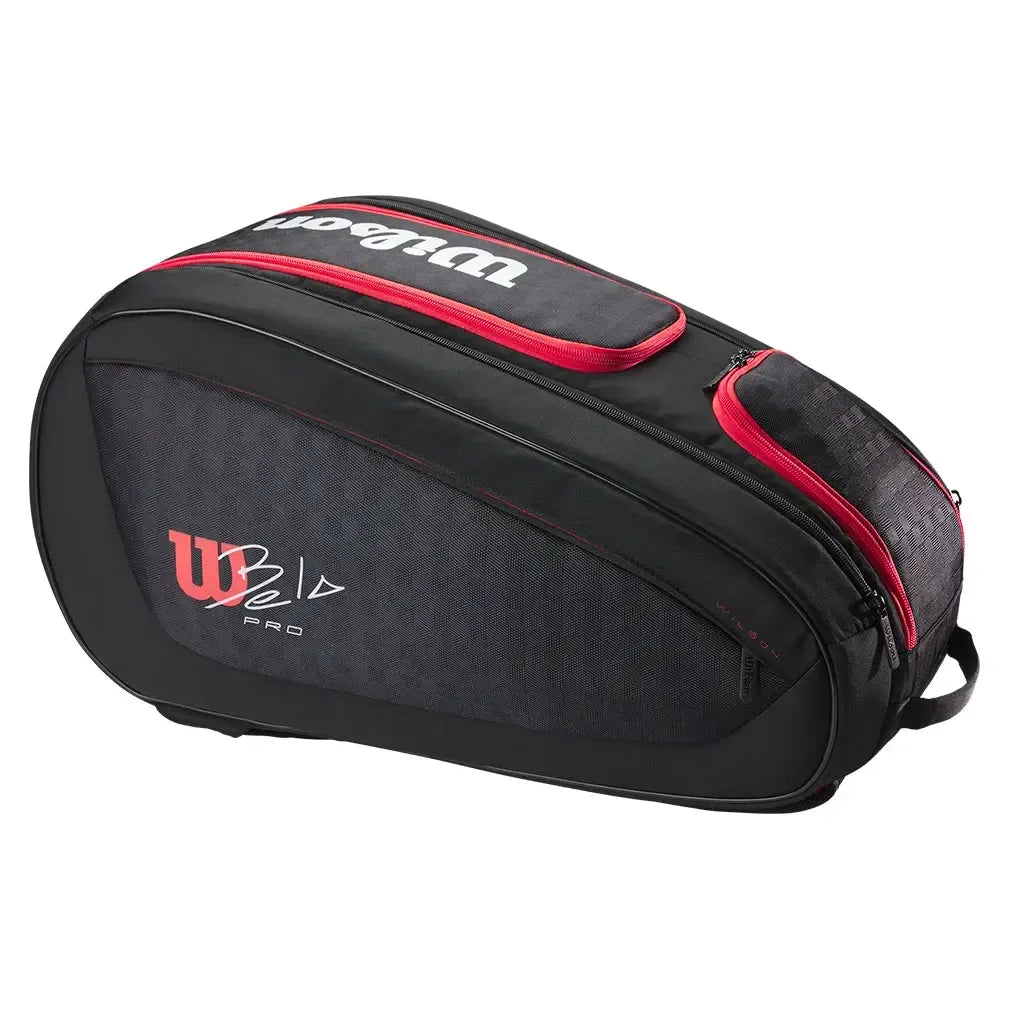 Bela V3 Padel Racquet Bag Black and Red