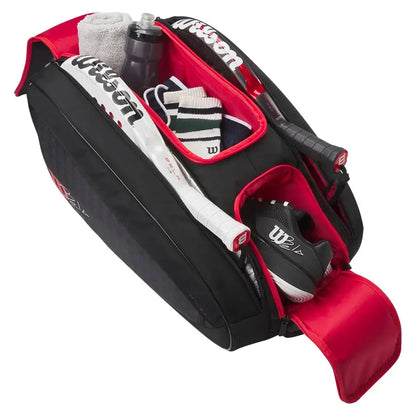 Bela V3 Padel Racquet Bag Black and Red