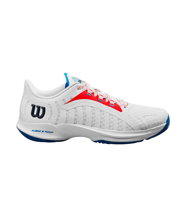 Wilson Hurakn Pro White/Wilson Red/D V Blue 2024 Padel Shoes Zapatillas Wilson