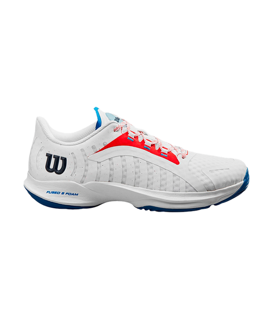 Wilson Hurakn Pro White/Wilson Red/D V Blue 2024 Padel Shoes Zapatillas Wilson
