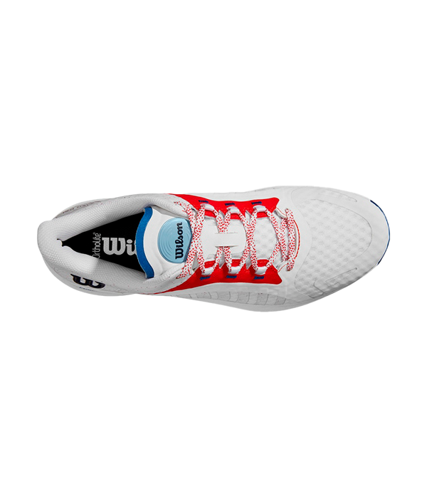 Wilson Hurakn Pro White/Wilson Red/D V Blue 2024 Padel Shoes Zapatillas Wilson