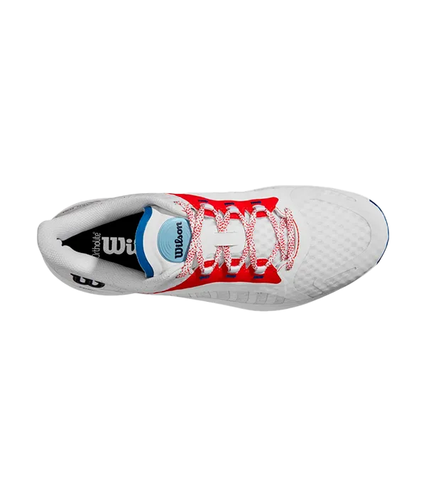 Padel Shoes Wilson Hurakn Pro White/Wilson Red/D V Blue