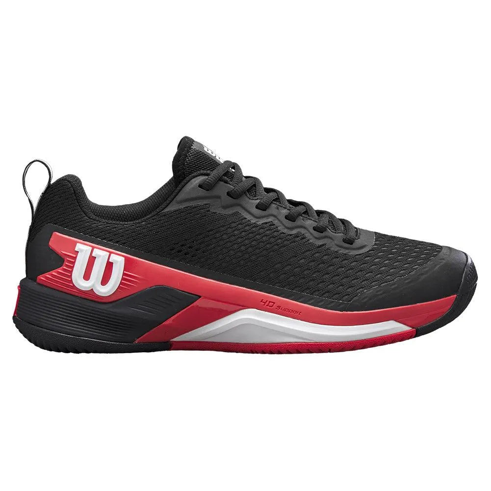 Men's Rush Pro 4.5 Tennis Shoes Black and Infrared