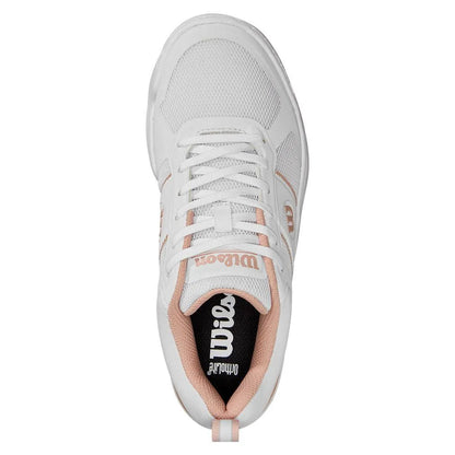 Women's Pickle Pro Pickleball Shoes White and Cameo Rose