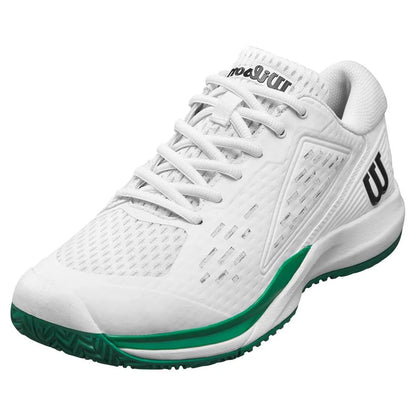 Juniors' Rush Pro Ace Tennis Shoes White and Bosphorus-Footwear-Wilson-WRS335310_1-1-[Sku]-Tennis Express