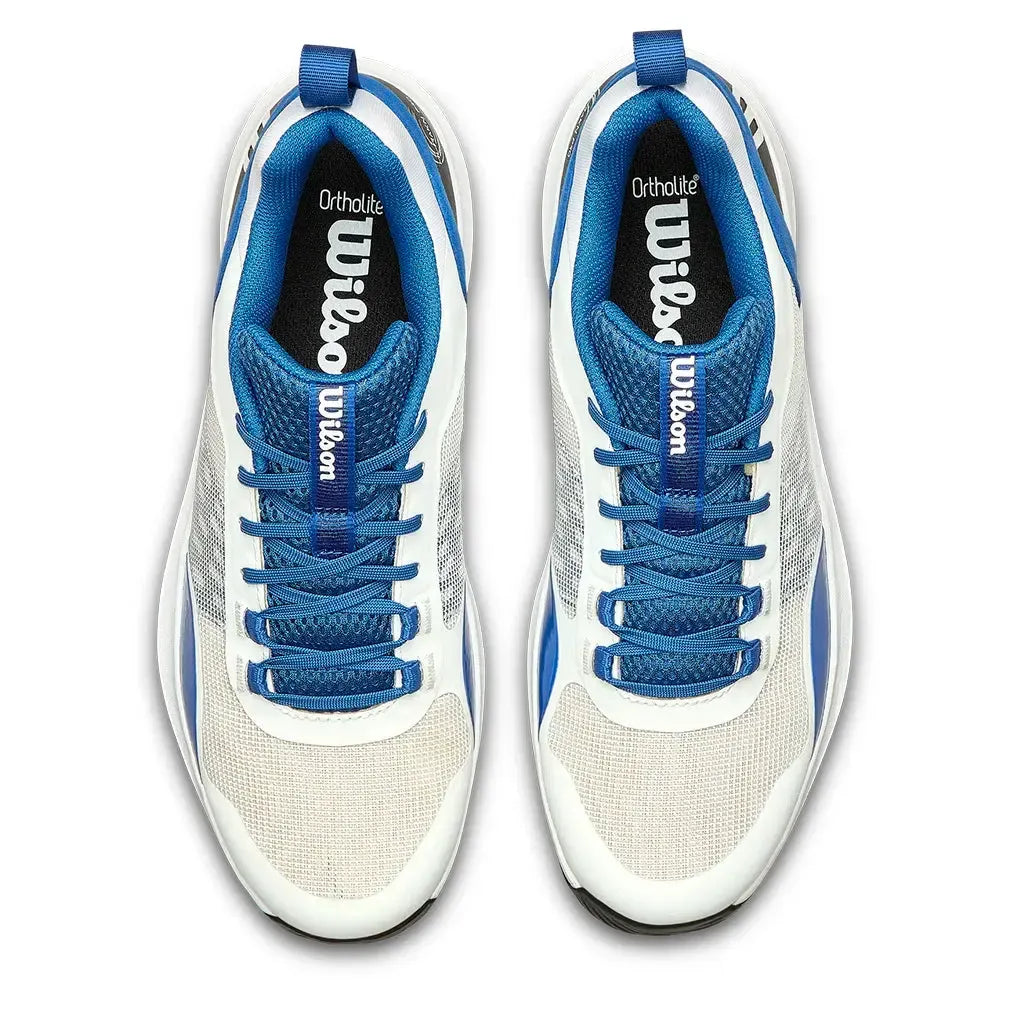 Men's Hurakn Pro V2 Padel Shoes White and Deja Vu Blue