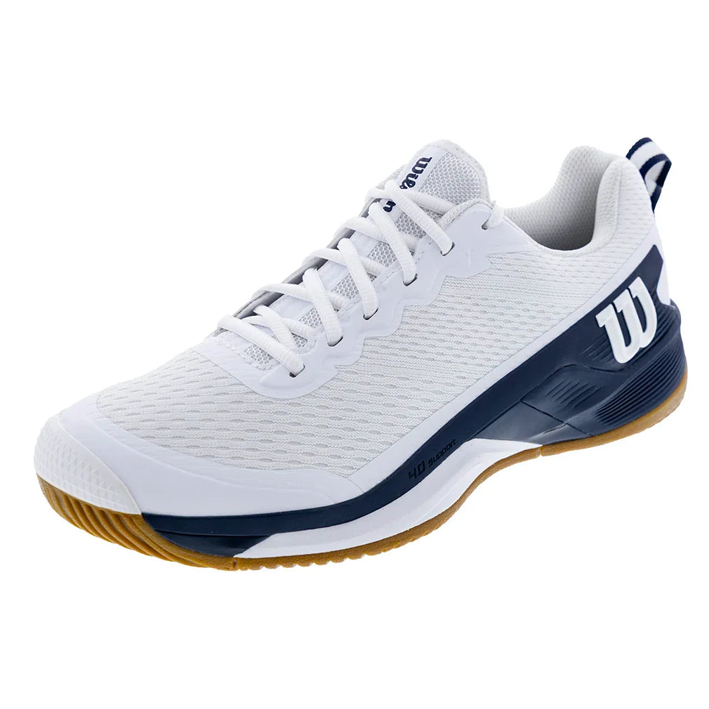 Men's Rush Pro 4.5 Tennis Shoes White and Navy Blazer-Footwear-Wilson-WRS336430Ucopy-708016Tennis Express