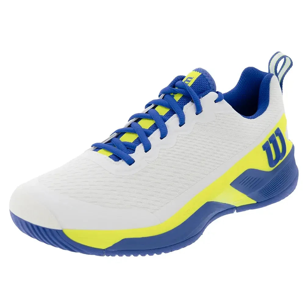 Men's Rush Pro 4.5 Tennis Shoes White and Amparo Blue-Footwear-Wilson-WRS336680-F25copy_5c4b4b1d-ade9-4b0f-a812-84d4f6e9850f-Tennis Express